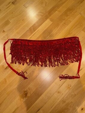Amazon red sequin wrap skirt ONLY WORN ONCE!!!